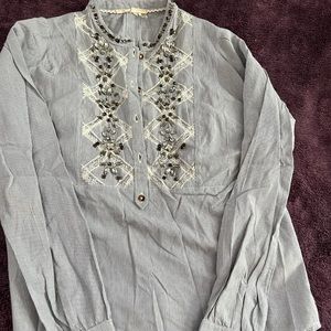 Anthropologie embellished blouse
